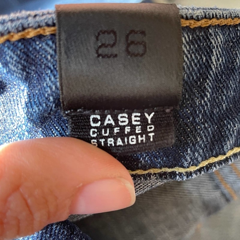 Vince Casey Cuffed Straight Leg Denim Jean Size 26 - Picture 14 of 16